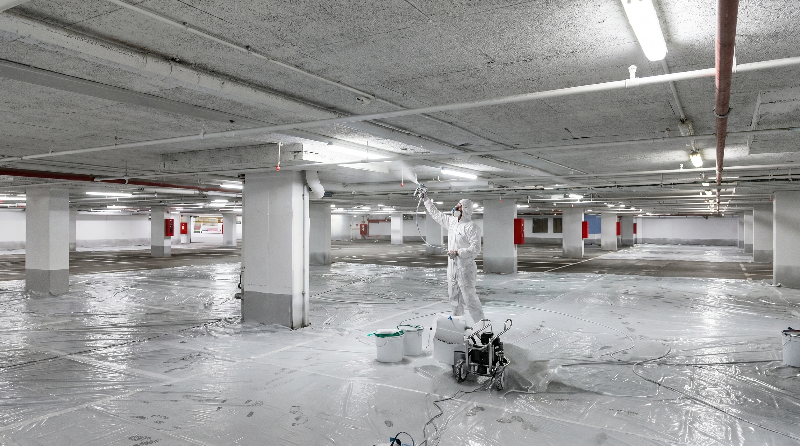 Auhof Center Tiefgaragen-Anstrich